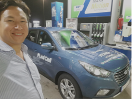 hyundai ix35 tucson fcev hydrogen refuelling station airport flughafen erdinger allee hallbergmoos omv munich münchen mortimer hydrochan