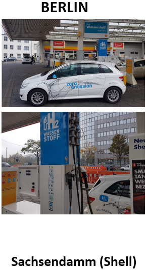 hydrochan green world tour autarkia berlin erfahrungsbericht mit dem wasserstoffauto presentation hydrogen refuelling station hrs berlin sachsendamm shell mercedes fcell